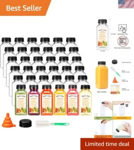 Bottiglie trasparenti durevoli 8 oz con tappi antimanomissione - ideali per succo e caffè - Foto 1 di 10