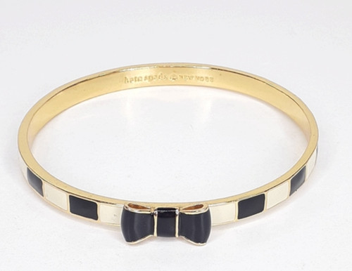 Bracciale donna KATE SPADE NEW YORK NEW AUTHENTIC 'Prendi un fiocco' bianco e nero