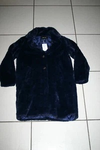 Valley Girl ValleyGirl Faux Fur Coat, Navy Blue, NWT, RRP$49.99 - Picture 1 of 8