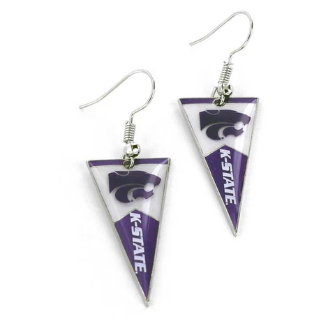 Kansas State Wildcats Dangler Earrings - Pennant Cover