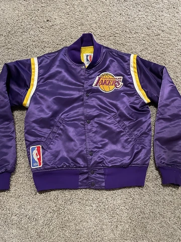 Vintage Starter Los Angeles Lakers Authentic Satin Bomber Jacket 1980’s L Cover