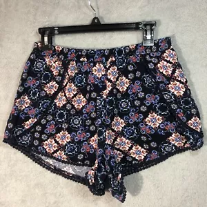 Schlammige bunt gemusterte Boho kurze Shorts teilgummiger Bund Gr. M - Bild 1 von 5