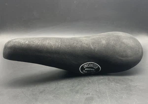 VINTAGE CINELLI UNICANITOR SUEDE LEATHER BLACK SADDLE SELLA NOS CMT - Imagen 1 de 5