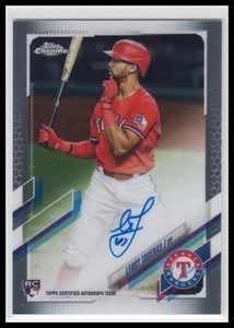 Autógrafos de novato Leody Taveras 2021 Topps cromados #RA-LT - Imagen 1 de 2