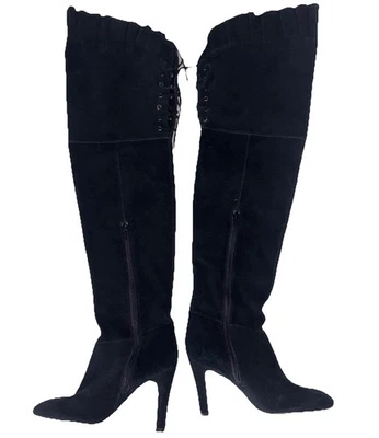 Bota Kelsi Dagger Sophia SEXY Negra Gamuza Sobre la Rodilla Mujer-Talla 6 Excelente Estado Foto 1 de 4