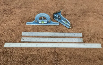 Pec Combination Square 12" 18" Angle Protractor 7186 7185 16 32 64 50 100 16R 4R - Image 1 of 4