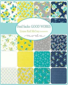 Moda Feedsacks: Good Works Linzee Kull McCray 42, 5 inch squares cotton fabric - Picture 1 of 2