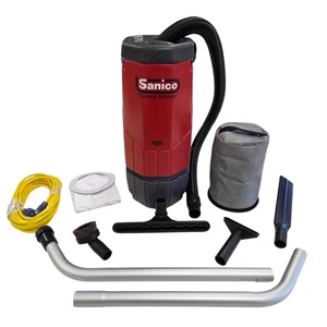 Sanico Redback Quiet Lightweight HEPA 10 Quart Backpack Vacuum Cleaner 61 dB - Picture 1 of 4
