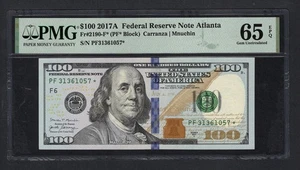 United States-Federal Res. 100 Dollars 2017A Fr#2190-F* (PF* Block) UNC Grade 65 - Picture 1 of 2