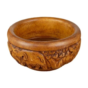 Wooden Bowl Modern Dinnerware Table Centerpiece for Popcorn Snacks Entryway - Picture 1 of 6