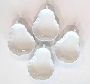 Lote de 4 platos de baratija de nueces de fruta en forma de pera cerámica blanca vintage Ardalt Japón - Imagen 1 de 8