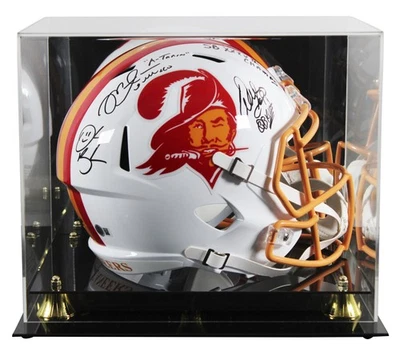 Bucs (3) Sapp, Alstott & Brooks Signed 76-96 TB F/S Speed Rep Helmet W/ Case BAS - Image 1 of 4