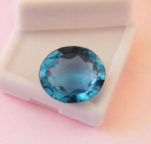 15–16 Ct Santa Maria Blue Aquamarine | Oval Cut | Certified Natural Gemstone - Picture 1 of 12
