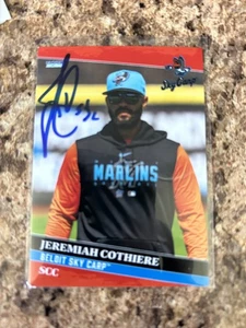 Jeremiah Cothiere signiert 2025 Beloit Sky Carp Team Set Auto Miami Marlins # 37 - Bild 1 von 1