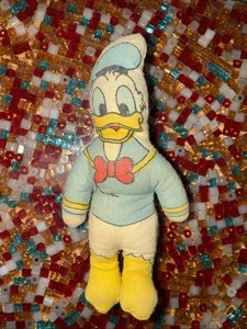 Mini Pato Donald Relleno De Colección Hecho en Taiwán/R.O.C. Miniatura - Muy rara - Imagen 1 de 3