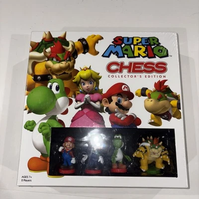 New Sealed Super Mario Chess Set Collectors Edition Board Game Nintendo 32 Piece - Image 1 of 2