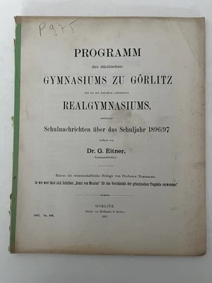 Nietzsche - To what extent can Schiller "Bride of Messina" be used for the... 1897 - Image 1 of 4