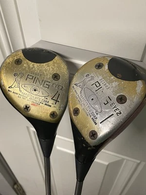 Vintage Ping Eye 2 Wood Set 1 4 Heel Toe Balance Karsten USA RH Right Hand - Image 1 of 4