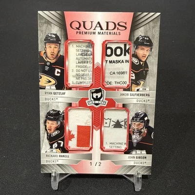 2020 The Cup Quads  Getzlaf Gibson Jakob & Rakell Laundry Anaheim Ducks 1/2 - Image 1 of 2