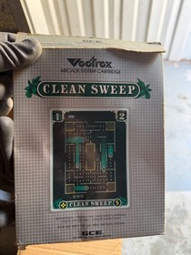 vintage Clean Sweep cartridge box for the Vectrex arcade system, released by GCE