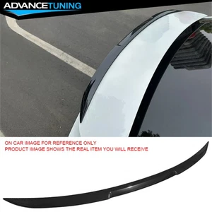 For 16-25 Tesla Model X V Style Rear Trunk Boot Spoiler Wing Lip ABS Gloss Black - Picture 1 of 6