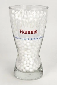 Hamm's Sham Beer Glass-White Crown and Trees Logo- 5-7/8" Tall Pilsner -Vintage - Picture 1 of 9
