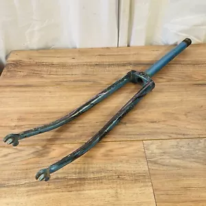Vintage Tange 700C Road Fork 1-Inch Threaded Lugged Crown 238 Steerer - Picture 1 of 14