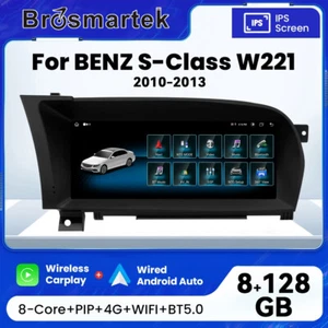 10,25" Android 14 Autoradio CarPlay 128GB DAB+ Für Mercedes S-Klasse W221 NTG3.5 - Bild 1 von 13
