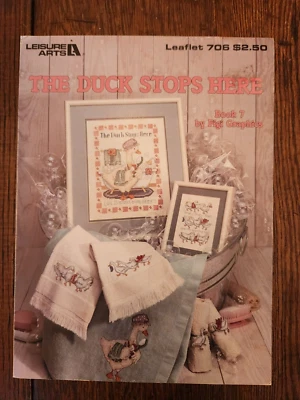 Vintage 1988 THE DUCK STOPS HERE Needlepoint Booklet by Leisure Arts - Image 1 of 3