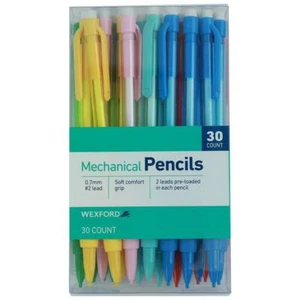 Lápices mecánicos WEXFORD, caja de 30, agarre cómodo suave, #2 varios colores - Imagen 1 de 4