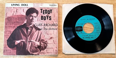 45 7" FRENCH EP CLIFF RICHARD AND THE DRIFTERS LIVING DOLL - Image 1 of 2