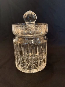 Towle 24% TOWLE Lead Crystal Biscuit Jar - Picture 1 of 7
