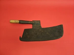 Hacha ancha barbuda de ala de ganso forjada antigua rara del siglo XIX - Imagen 1 de 8