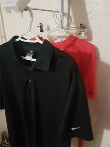 Nike Golf Polo Shirt Men's Size XXL 2XL Black FitDry Athletic Works Shirt 2 Pack - Picture 1 of 7