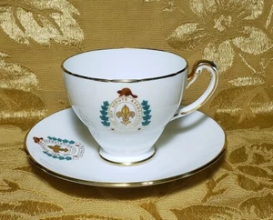 HAMMERSLEY *THE BOY SCOUTS ASSOCIATION CANADA* CUP & SAUCER GOLD ENGLAND - Picture 1 of 5
