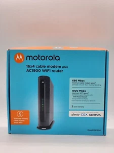 Motorola MG7550 16x4 High Speed Cable Modem Plus AC1900 WiFi Router - Picture 1 of 10