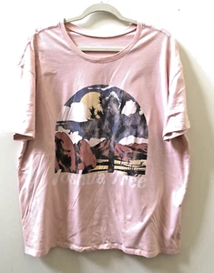 Time and Tru Women’s T Shirt, California Joshua Tree Logo Pink Size XXXL (22) - Picture 1 of 5