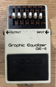 Boss GE-6 Graphic Equalizer Guitar Effect Pedal Silver Screws Working From Japan - Picture 1 of 8