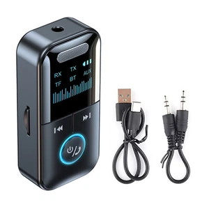 New Bluetooth Adapter Audio Music Wireless Receiver AUX 3.5mm Home Car Connector - Afbeelding 1 van 17