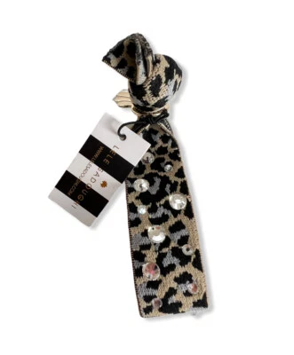 Lele Sadoughi Multi Crystal Elastic Gray Leopard NWT  - Image 1 of 3