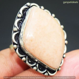 Rhodonite Gemstone Ethnic Handmade Ring Jewelry US Size- 7 GR-30002 - Picture 1 of 1