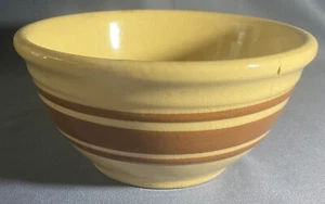Yellow Ware Banded Advertising Bowl Mix With Us Standard Oil Products Small - Picture 1 of 5