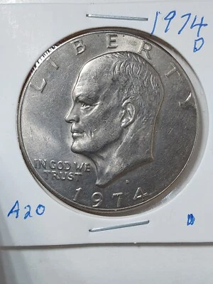 1974-D Eisenhower Dollar Error Filled In D - Image 1 of 2