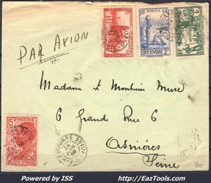 COTE D'IVOIRE LETTRE POUR ASNIERES CAD DE BOUAKE DU 24/06/1939 - Picture 1 of 2