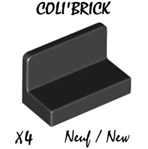 lego 4865 B - 4x Panneau Mur / Panel Wall 1x2x1 - Noir / Black - NEUF - Imagen 1 de 1