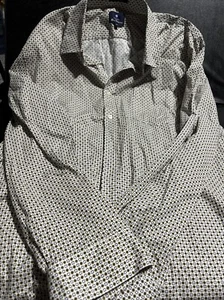 Ben Sherman XL Long Sleeve Stretch Geometric Shirt - Imagen 1 de 3