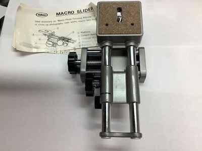 Riel de enfoque deslizante macro Velbon para microfotografía precisa Foto 1 de 4