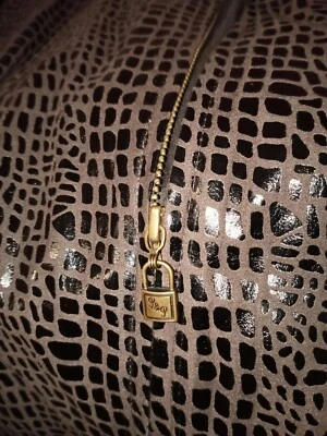 Peck & Peck Faux Leather Jacket Coat Women’s 10 Chocolate Lined Full Zip  - Image 1 of 4