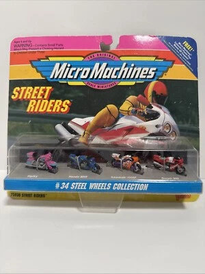 Micro Machines Street Riders #34 Steel Wheels Collection Motorcycle Galoob D7 - Image 1 of 4