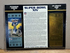 Willabee Ward Commemorative Super Bowl XIV 22k Gold Ticket Steelers Rams 1980 - Bild 1 von 2